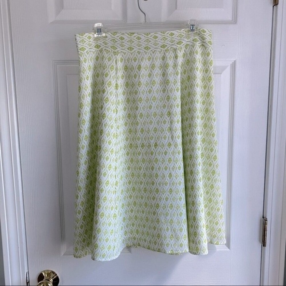 Pendleton Green and White Ikat Skirt - size 8